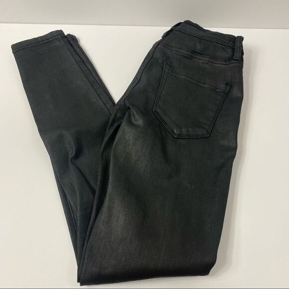 Blank NYC The Mercer Coated Super Skinny in Spartacus Black 25 - Picture 7 of 7
